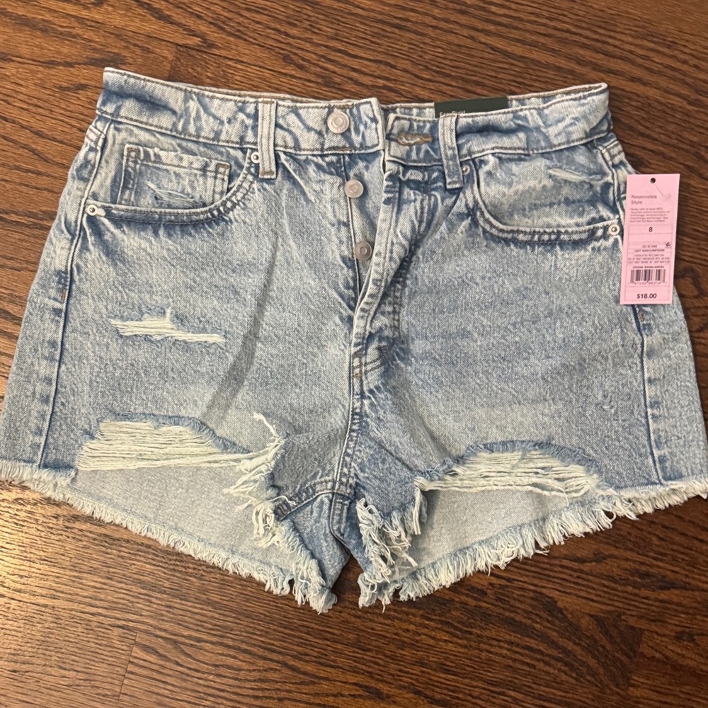 Wild Fable Light Blue Distressed Jean Shorts